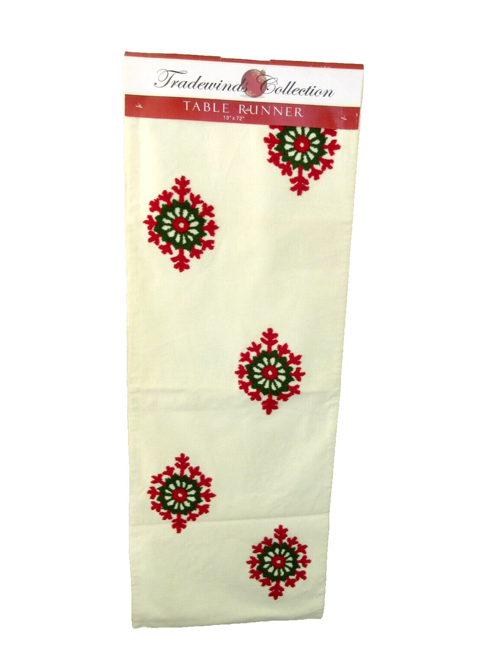 TRADEWINDS COLLECTION PUNCH NEEDLEPOINT LOOK STITCH CHRISTMAS TABLE RUNNER 13-72
